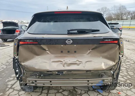 2025 Nissan Kicks Sv z USA, uszkodzony, nr VIN 3N8AP6CB5SL356244